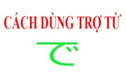 Cách Dụng Trợ Từ ”で”